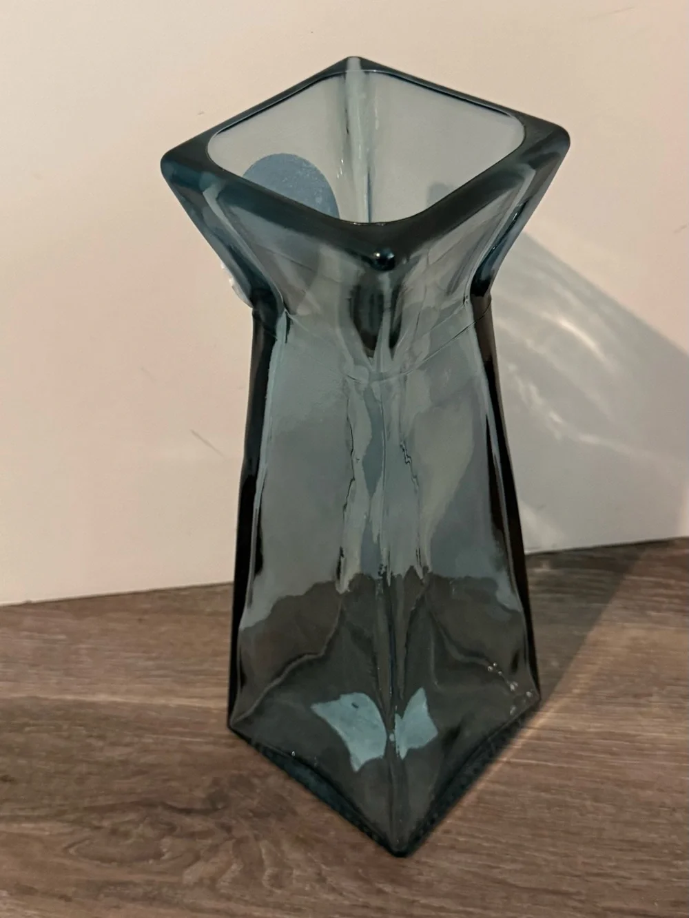 Gorgeous Blue Recycled Glass Vase- Made in Spain- NWT